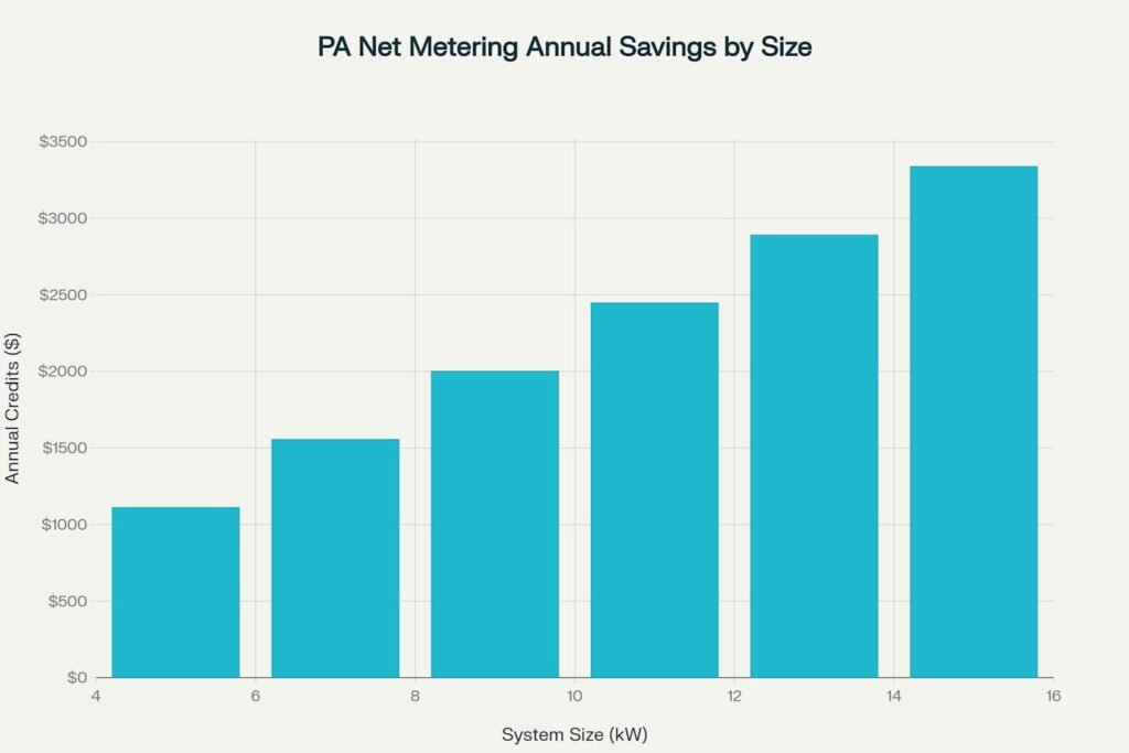 PA Net Meter Annual Savings Graph